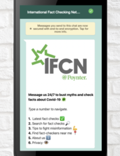 chatbot whatsapp Poynter IFCN