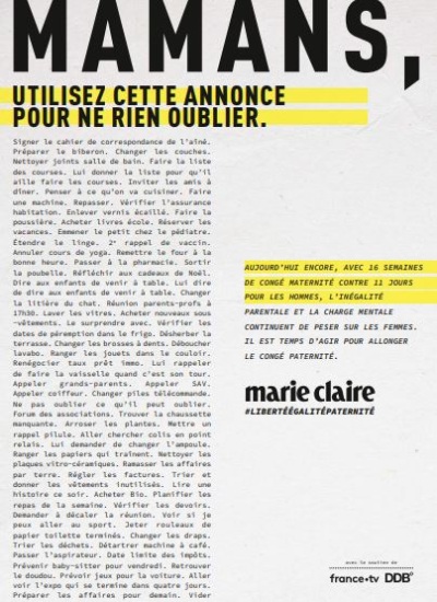 Marie-Claire paternité / DDB Paris