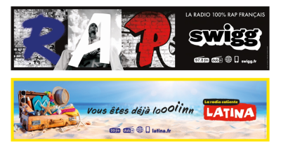 Les radios Latina et Swigg en campagne sur les bus parisiens
